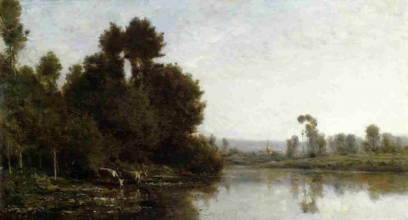 Charles-Francois Daubigny The Banks of River oil painting picture
